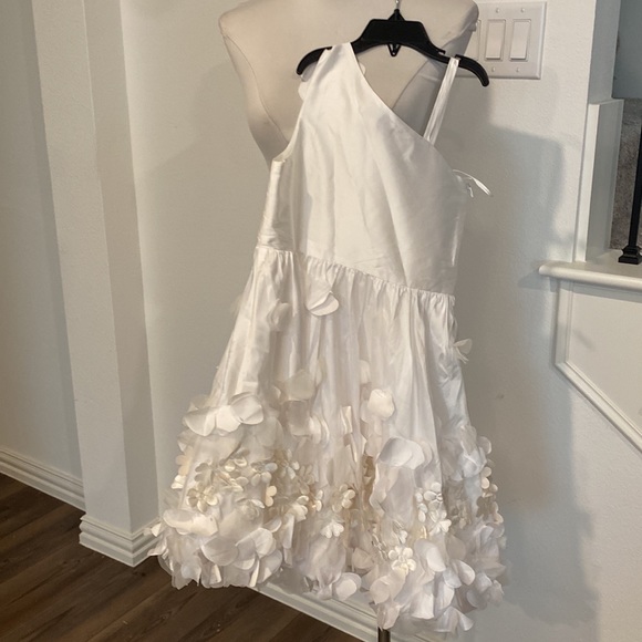 Marchesa Notte little girl floral white flare dress - Picture 5 of 7